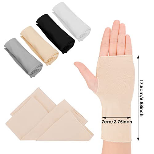 4 Pairs Sunblock Fingerless Gloves for Women UV Protection Wrist Length Gloves Lightweight Fingerless Gloves Sun Protetion
