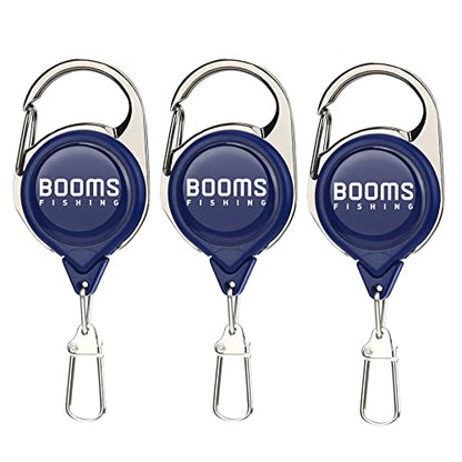 Booms Fishing RG1 Fly Fishing Zinger Retractor 3 pcs - color: Blue