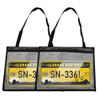 2PCS License Plate Holder with Hanging Strap, Waterproof Dealer License Plate Bracket Holder, Test Drive Tag Bag, US Car License Plate Frame Covers for Car SUV Truck