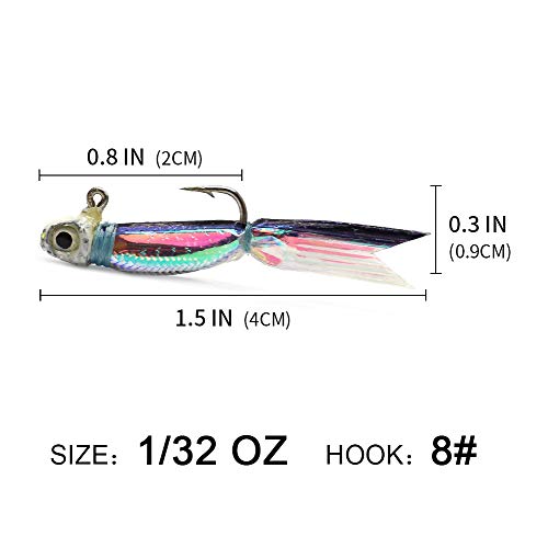 YZD Silverside Minnow Crappie Jig 12pcs - color: 01 Black