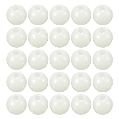 M METERXITY Glow Fishing Beads - Plastic Luminous Round Bait Egg Lure Rigs Apply to Outdoor Tackle Tool - color: White, size: 6mm