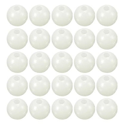 M METERXITY Glow Fishing Beads - Plastic Luminous Round Bait Egg Lure Rigs Apply to Outdoor Tackle Tool - color: White, size: 6mm