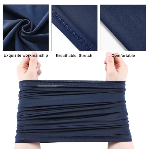 Geyoga Summer UV Protection Cooling Neck Gaiter | Sunscreen Breathable Face Scarf Bandana Mask Neck Gaiter for Outdoor Fishing Hiking Camping - color: Dark Color