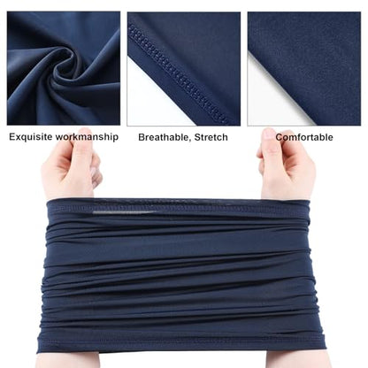 Geyoga Summer UV Protection Cooling Neck Gaiter | Sunscreen Breathable Face Scarf Bandana Mask Neck Gaiter for Outdoor Fishing Hiking Camping - color: Dark Color