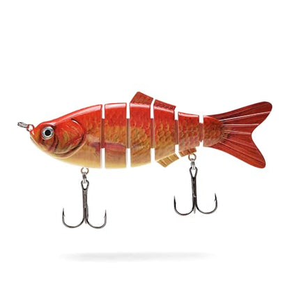 Large Multi Jointed Fishing Lures Bait,Big Giant Fishing Bass Lures,Crankbaits Swimbaits with Treble Hook - color: A9-7.87",4oz