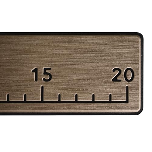 20" EVA Foam Fish Ruler with Peel & Stick Backing for Boats, Kayaks, Coolers, or Personal watercraft, Easy to Read 6mm Thick, Milled Fish Measuring Board (Teak) - color: Teak
