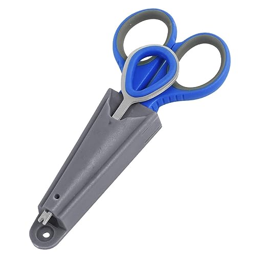 Scissor with Pliers Hook Remover Stainless Steel Fishing Multifunction Pliers Fishing Braided Line Cutter Fishing Gear Tackle - color: Blue With Grey