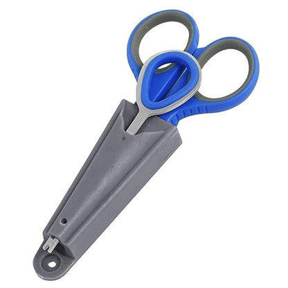 Scissor with Pliers Hook Remover Stainless Steel Fishing Multifunction Pliers Fishing Braided Line Cutter Fishing Gear Tackle - color: Blue With Grey