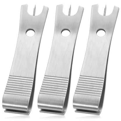 Thinp 3 Pcs Fishing Line Cutter Nipper with Hook Eye Cleaner Pin, Fly Fishing Line Clippers Stainless Steel Fishings Lines Scissors Cutting Tool Multi-Purpose Cutting Nipper Accessories for Braid Mono