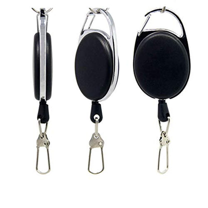 6PCS Fishing Zinger Retractors with 360 Degree Rotation Buckle for Fishing Climbing Hiking Outdoor Sports
