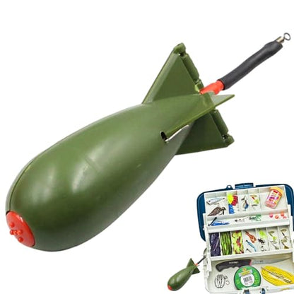 Rocket Bait Feeder - Lightweight Fishing Bait Feeder, Carp Fishing Feeder with Rocket Shape | Carp Fishing Tackle, Fishing Lure, Fishing Bait Cage Float Thrower Suitable for Swimbait Swimming Lures - color: Green