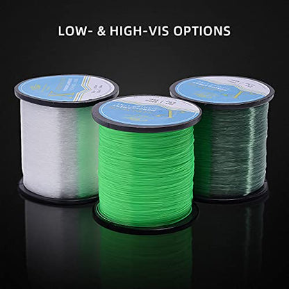 SF Monofilament Fishing Line Premium Spool X-Strong Mono Nylon Material Leader Line for Saltwater Freshwater 8/10/12/15/20/25/30/40/50/60/80/100LB - color: Clear, size: 80LB/0.035in/350Yds