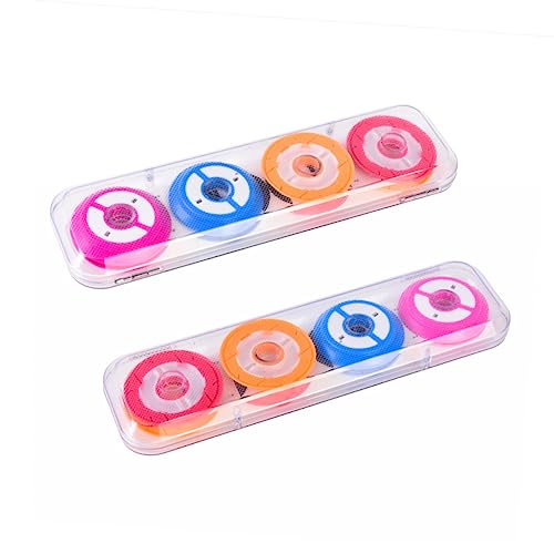 Happyyami 8-Side Silicone Fishing Line Bobbin Spools Random Color Fishing Tackle Storage Box Sturdy Reel Holder for Anglers