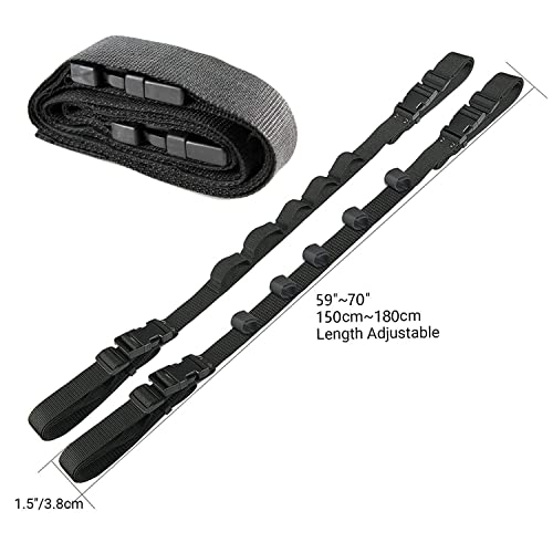 GREATFISHING 2 Pack Car Fishing Rod Holder Adjustable Fishing Pole Holder Belt Straps Fishing Rod Holder Vehicle Fishing Pole Rack Fishing Rod Rack Carrier for Car(holder) - color: L Rod holder