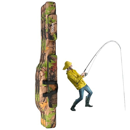 Fishing Pole Bag, Fishing Rod Case, 59 Inch Waterproof Tackle Bag with 3 Compartments, Portable Rod for Outdoor, Travel