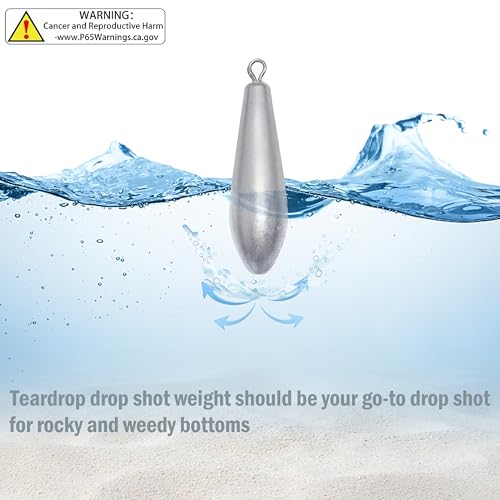 Drop Shot Fishing Weights Sinkers for Saltwater Freshwater Fishing - style: 2 Ounce-8pcs