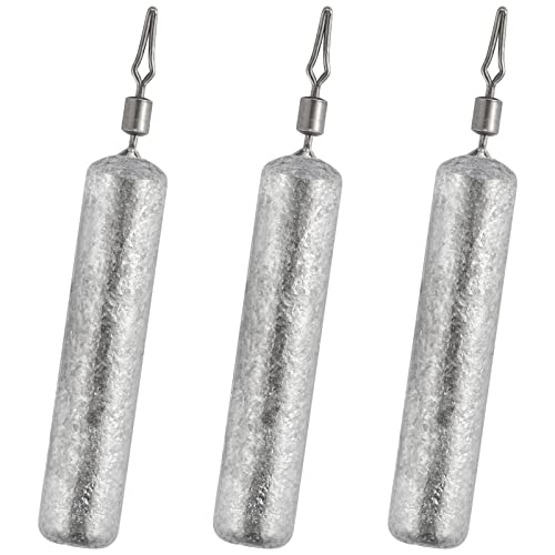 Dr.Fish 50 Pack Fishing Drop Shot Weights Lead Fishing Weights Pencil Skinny Sinkers with Barrel Swivels for Freshwater Bass Fishing - size: 3/4oz-20 Pack