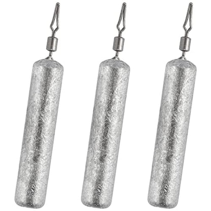 Dr.Fish 50 Pack Fishing Drop Shot Weights Lead Fishing Weights Pencil Skinny Sinkers with Barrel Swivels for Freshwater Bass Fishing - size: 3/4oz-20 Pack
