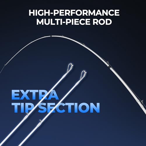 KastKing Centron Lite Travel Fishing Rod and Reel Combo, Packable Twin-Tips Spinning & Baitcaster Combos, Lightweight IM6 Graphite, Portable Multi-Piece Kit for Bass Trout, Freshwater Travel - style: Cast-6'0" M- Left Handed (4pcs+ Extra Tip)