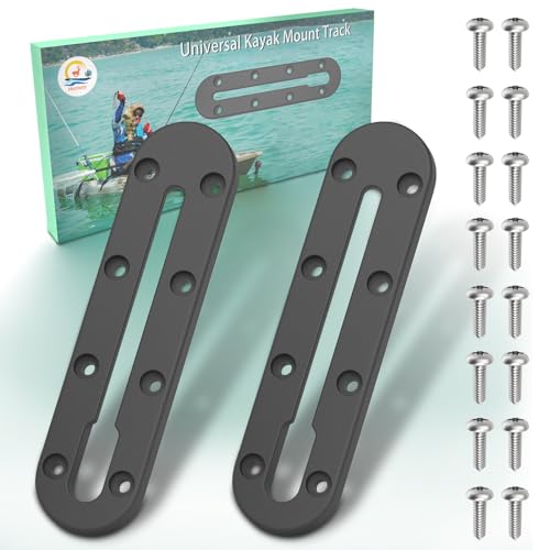 Huntury Kayak Track, Kayak Low Profile Track, Kayak Rail, Kayak Accessories Mount Track, Kayak Gear Track for Fishing Rod Holder, Fish Finder, Cup Holder, Anchor Cleats - size: 7" Length (Pack Of 2)