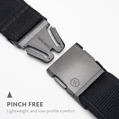 Arcade Belts A2 Unisex Adventure Belt: Heavy Duty Stretch, Metal Free Buckle - color: Atlas - Black, size: Standard (Up to 40"); 1.5" Wide