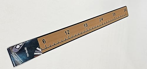 SeaDek Fish Ruler | Next Level | 36 inch Fish Measurement Tool | Perfect for Boats and Kayaks | Mocha over Black - color: Mocha/Black