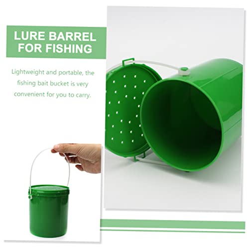 KICHOUSE 2pcs Breathable Live Bait Bucket Portable Fishing Storage Container Air Holes Worm Holder for Fishing Enthusiasts