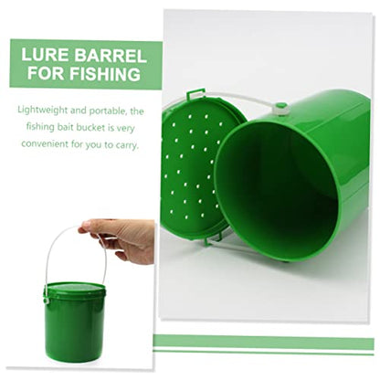 KICHOUSE 2pcs Breathable Live Bait Bucket Portable Fishing Storage Container Air Holes Worm Holder for Fishing Enthusiasts