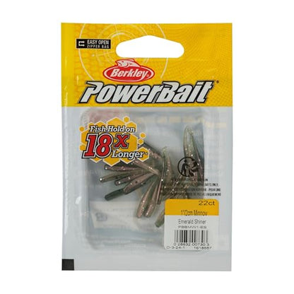 Berkley PowerBait® Minnow,Emerald Shiner,2" (18 Count) - color: Emerald Shiner, size: 2" (18 Count)