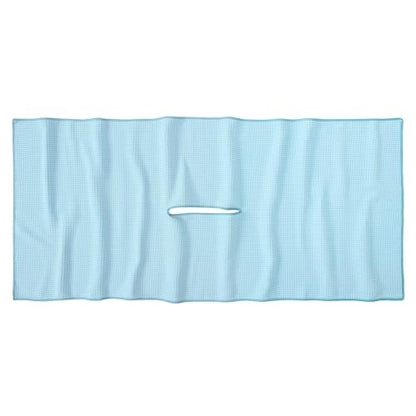 Mile High Life | Pro Tour Caddy Towel | 17" x 40" with 8" Center Slit | Premium Microfiber Waffle Texture - color: Sky Blue, size: 16" x 30"