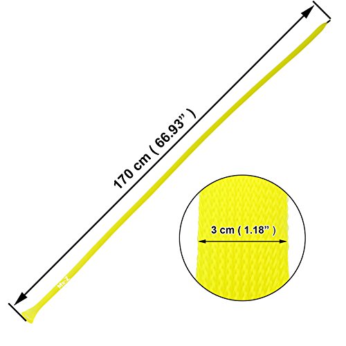 Mr. Z Pack of 4 Casting Fishing Rod Sleeves with 2 Rod Straps Fishing Rod Covers Pole Jacket Rod Socks - color: Yellow