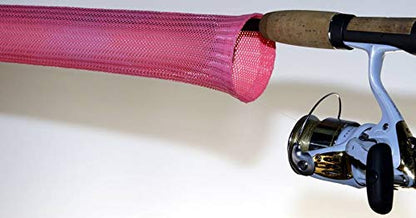 RITE-HITE Orin Briant Stick Jacket Fishing Rod Covers - Spinning Stick Jacket, Comes in a Variety of Colors; Keeps Your Rod Safe and Tangle Free - color: Pink