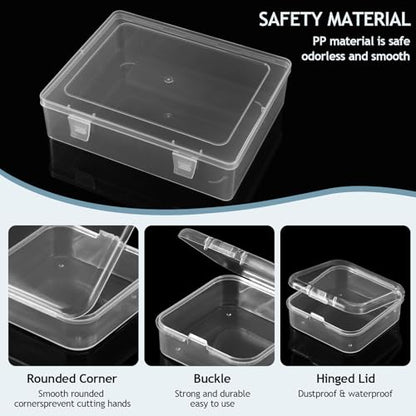 Bead Organizer Box, 30pcs Small Clear Plastic Storage Containers, Craft Storage Box Features Hinged Lid and Labels, Mini Boxes for Bracelets, Jewelry, Diamonds, Clay Beads, Screws, Seeds, Small Parts - style: 30 grids5.5