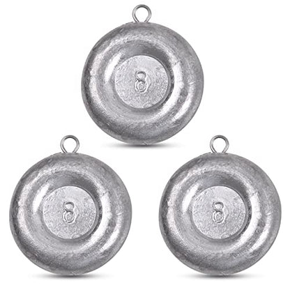 Disc Sinkers Fishing Weights, Coin Sinkers Weights Saltwater Surf Fishing Weights Catfishing Gear Tackle 8oz 6oz 5oz 4oz 3oz 2oz 1oz - style: 8oz-3pack