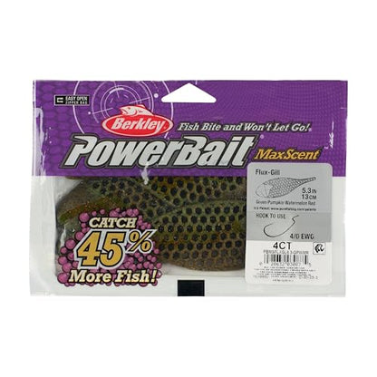 Berkley PowerBait MaxScent Flux-Gill - color: Green Pumpkin Watermelon Red, size: 5.3"