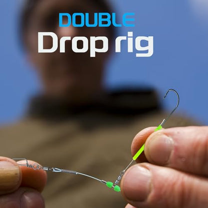 Narcissus 5PCS Sea Fishing Rigs, Pre-Tied Flapper with Size 1/0 & 2/0 Hooks, Anti-Tangle Snap, 1-3 Hooks, Gaps (45cm, 52cm, 80cm), Ready for Beach Fishing - color: 5pcs- 3 hooks- size 2/0- 45cm gap