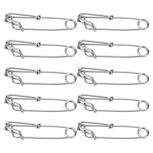 10 PCS Longline Fishing Line Clips Stainless Steel Trotline Clips | Fishing Snap Branch, Reinforced Hook Body, Spring Clasp, One-Touch Push Button, Floats, Sharking, Tuna, Crabbing, Shrimping