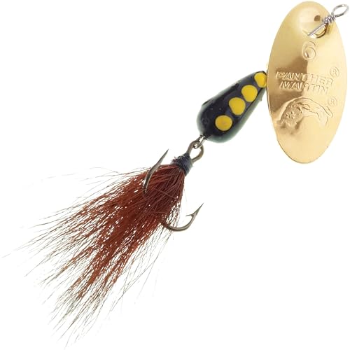 Panther Martin Nature Series Dressed Teardrop Spinners Fishing Lure Catches Trout,Walleye, Crappie, Pickerel, White Bass, Grayling and More. - color: Bucktail Gold, size: 2 (1/16 oz)