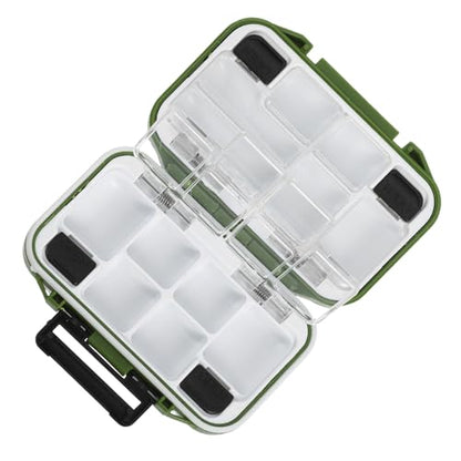 VALICLUD Waterproof Fishing Tackle Box Small Utility Lure Storage Organizer with Thickened Plastic Seal for Trout and Angler Gear Storage