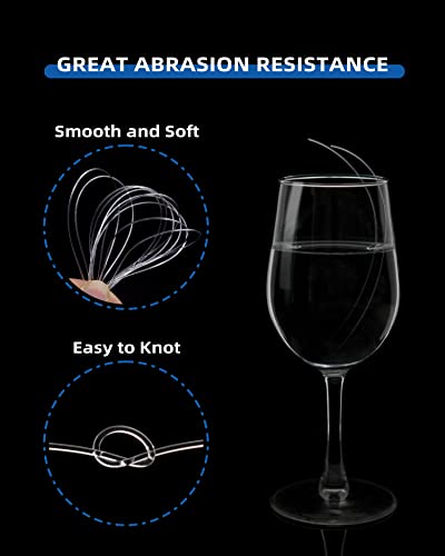 BLUEWING Monofilament Fishing Line Clear Mono Fish Wire Thin Diameter String 6-400 lbs, 50-3000 Yards - color: 01-Clear, size: 0.23mm/6lb/3000YD