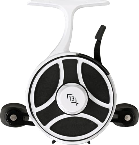 13 Fishing - Freefall Ghost - Inline Ice Fishing Reels - style: Left Hand Retrieve