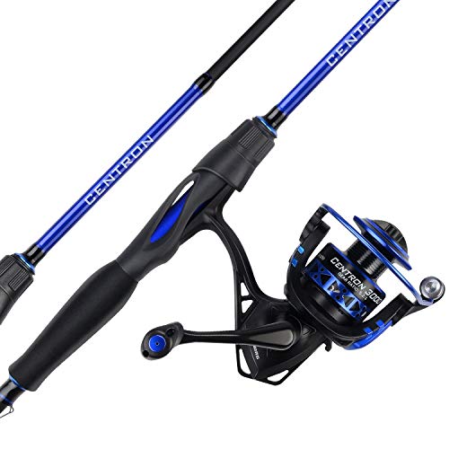 KastKing Centron Fishing Rod and Reel Combo, Spinning & Baitcasting Combos, IM6 Graphite 2Pc Blanks, Stainless Steel Guides with Ceramic Rings, Contoured EVA Handles & Fighting Butt - style: Spin-6' M, 2000 Reel