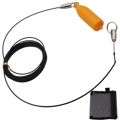Fish Stringer with Snaps, Stainless Steel Fishing Lock Snap for Freshwater and Saltwater Anglers, Kayak Boat Fishing, Outdoor Enthusiasts - size: 4M