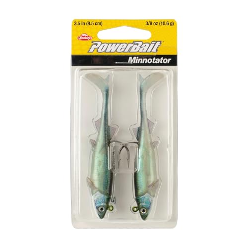 Berkley PowerBait Minnotator Fishing Soft Bait - color: HD Emerald Shiner, size: 3.5 in - 3/8 oz