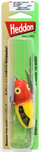Heddon Crazy Crawler Wild-Action Topwater Fishing Lure - color: Yellow, size: Crazy Crawler (5/8 oz)