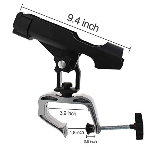 Croch Fishing Rod Holder Boat Rods Holder Folding Holder with Large Clamp Opening 360 Degree Adjustable Fishing Rod Racks Fishing Rod Holder 2 pcs
