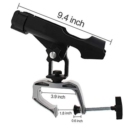 Croch Fishing Rod Holder Boat Rods Holder Folding Holder with Large Clamp Opening 360 Degree Adjustable Fishing Rod Racks Fishing Rod Holder 2 pcs