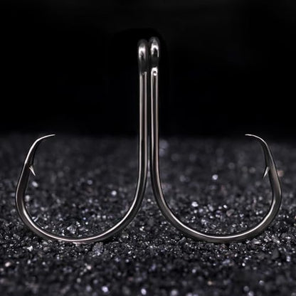 LURELINK-Inline-Circle-Hooks-Saltwater-for-Catfish-Bass-Octopus-Hooks-Fishing-Hook-Freshwater 50 Pack - color: Black, size: 9/0 50-Pack