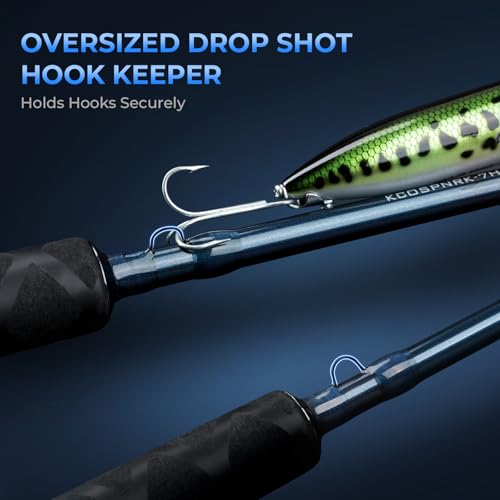 KastKing ReKon Saltwater Spinning Rod, KastFlex IM6 Carbon Graphite Blank, Zirconium Ceramic Guides, Graphite Locking Reel Seat, Oversized Drop Shot Hook Keeper, 2-Piece PTS, Saltwater Fishing - style: Spin- 11'0''- Mh - Fast- 2pcs