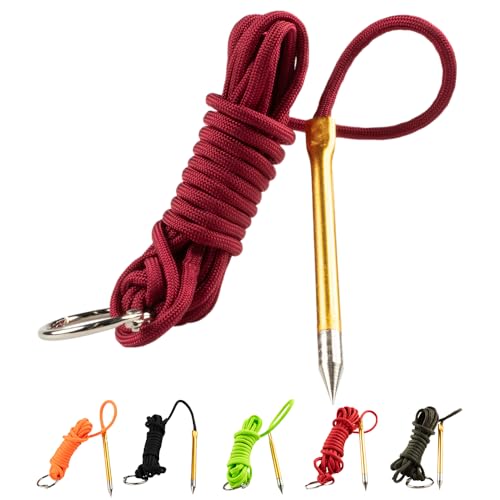 Fish Stringers – 10- & 20-Foot Lengths – 30+ Colors to Choose from! - color: Burgundy, size: 20 feet
